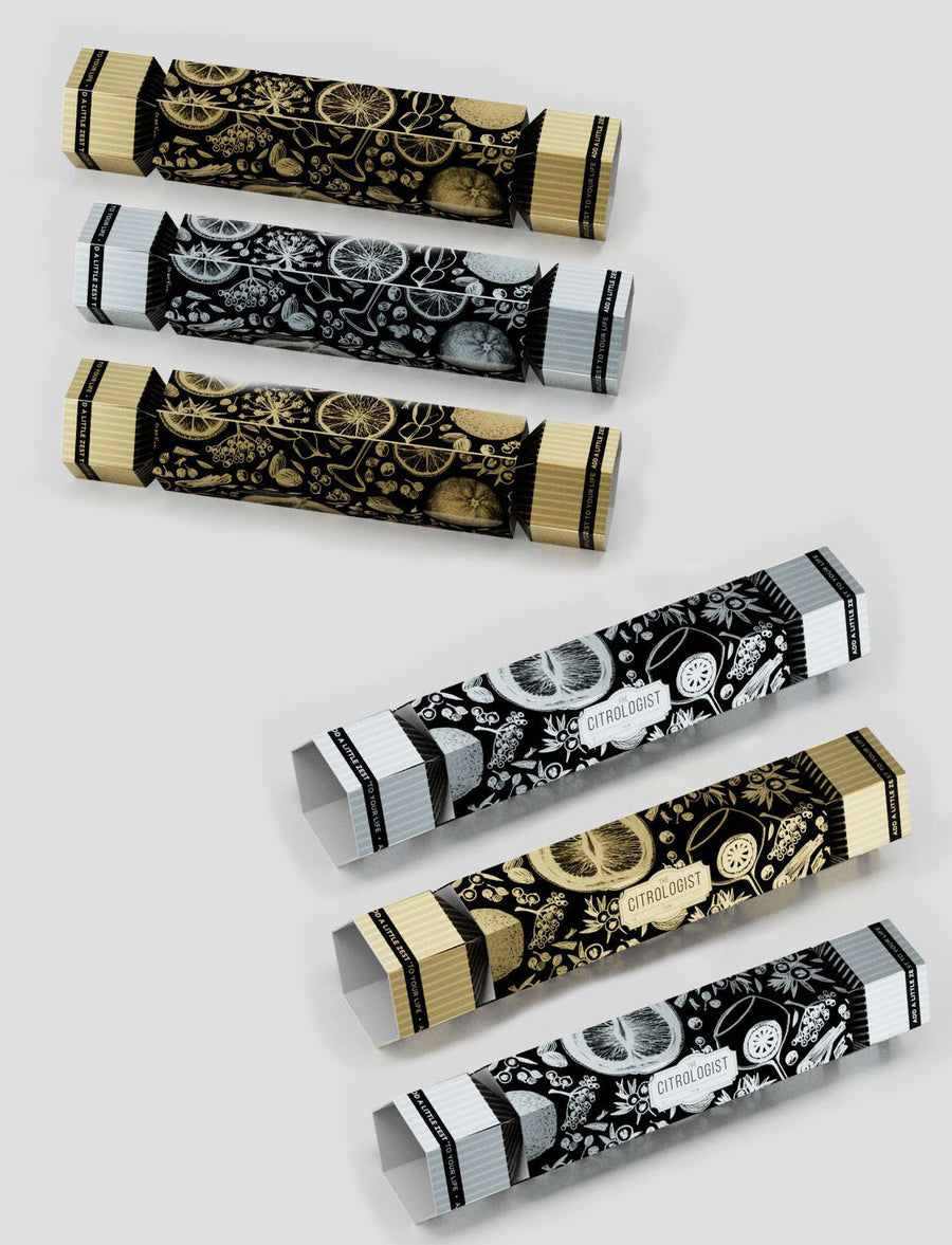 Set of 6 mixed Gin-Filled Christmas Crackers